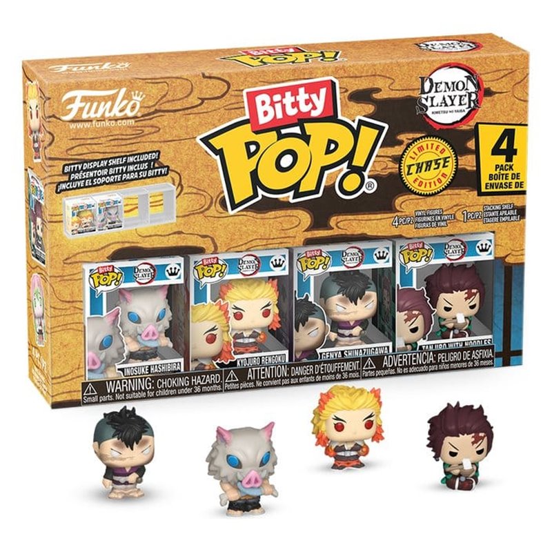 Funko Bitty Pop! Pack 4 figuras Inosuke - Kimetsu no Yaiba 4,5 cm