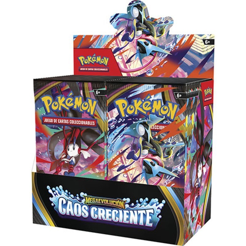Pokemon Megaevolución Caos Creciente - Sobres de Cartas de Mejora Castellano