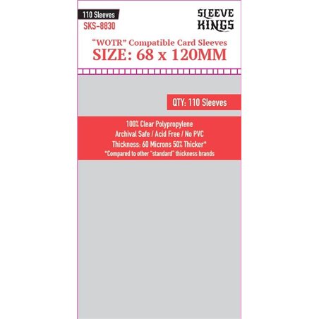 Fundas Sleeve Kings Tamaño WOTR Perfect - 68 x 120 mm