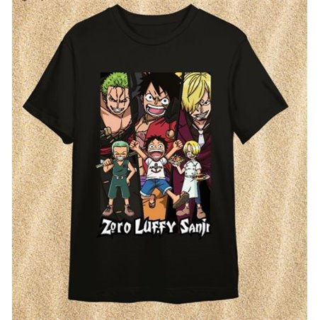 Camiseta Luffy, Zoro, Sanji - One Piece