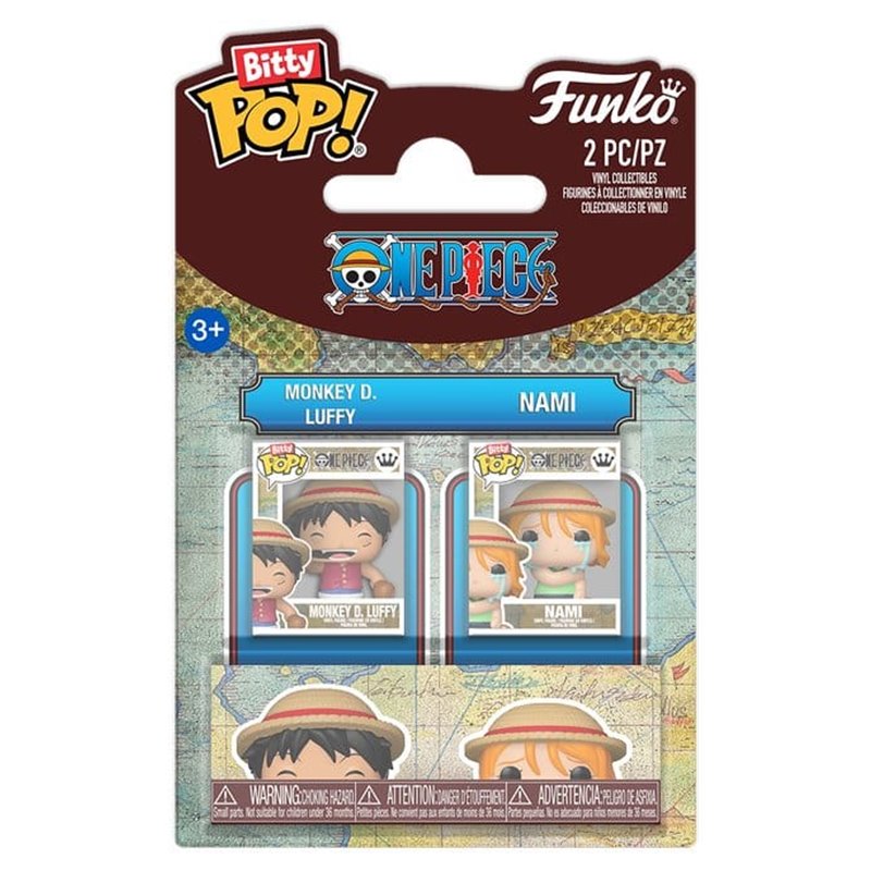 Funko Bitty Pop! Pack de 2 Luffy & Nami - One Piece