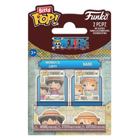 Funko Bitty Pop! Pack de 2 Luffy & Nami - One Piece