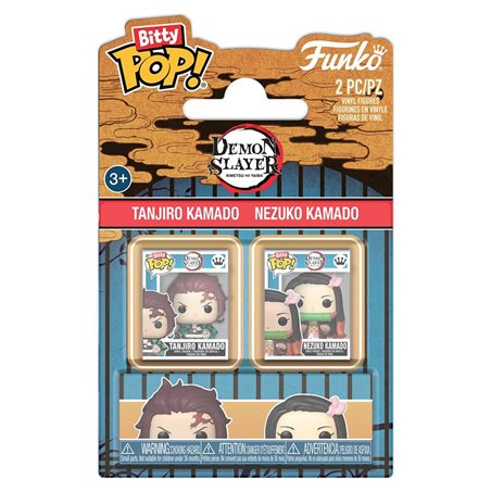 Funko Bitty Pop! Pack de 2 Tanjiro & Nezuko - Kimetsu No Yaiba