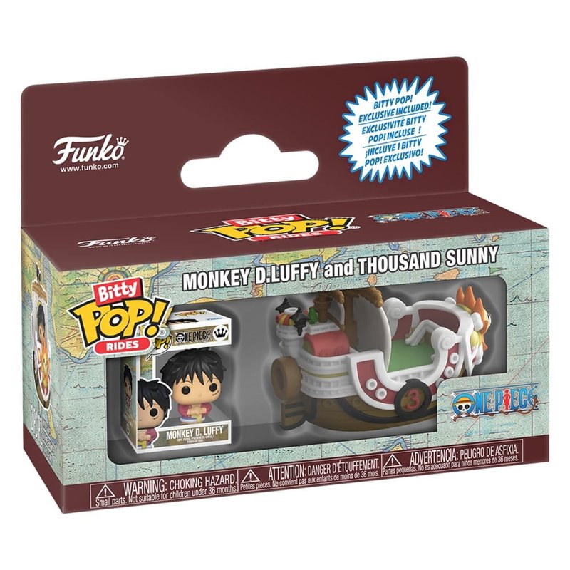 Funko Bitty Pop! Rides - Monkey D. Luffy & The Thousand Sunny - One Piece - 2,5 cm