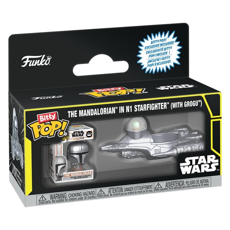 Funko Bitty Pop! Rides - The Mandalorian in N1 Starfighter (w Grogu) - Star Wars