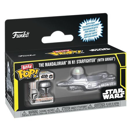 Funko Bitty Pop! Rides - The Mandalorian in N1 Starfighter (w Grogu) - Star Wars