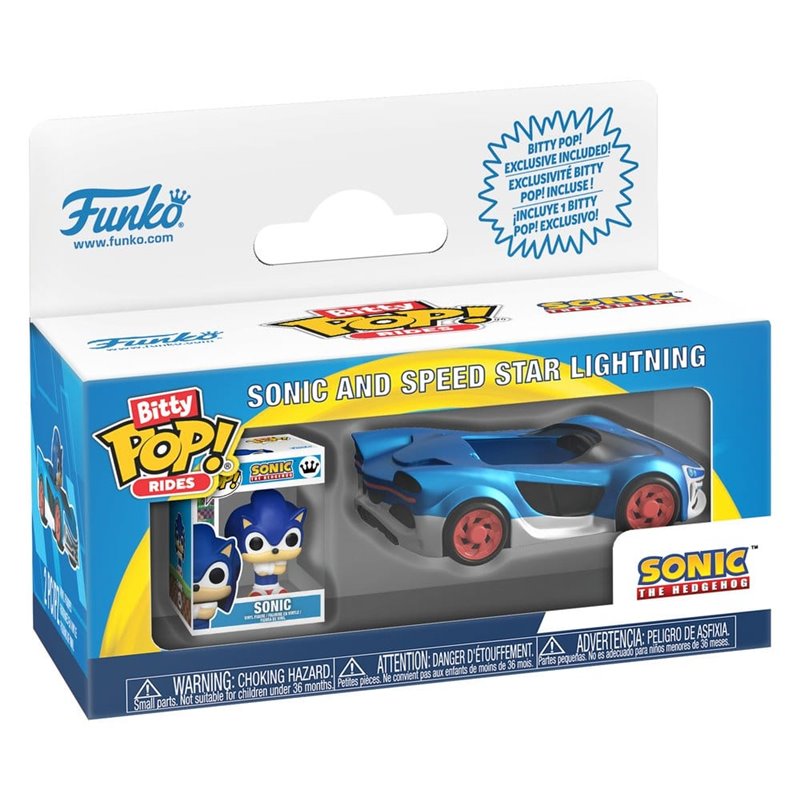 Funko Bitty Pop! Rides - Sonic and Speed Star Lightning - Sonic the Hedgedog Funko Bitty Pop! Rides - Sonic and Speed Star Lightning - Sonic the Hedgedog