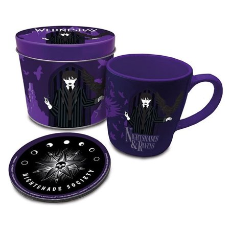 Pack Taza + Posavasos en Lata - Nightshades & Ravens - Wednesday
