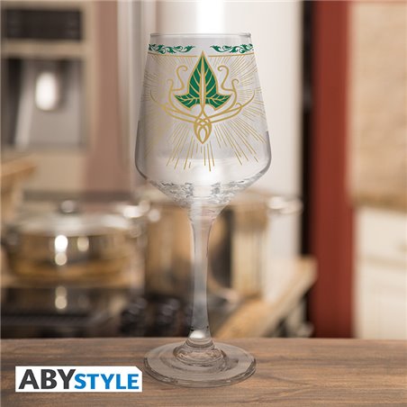 Copa de Cristal Hoja de Lórien 35 cl - El Señor de los Anillos 