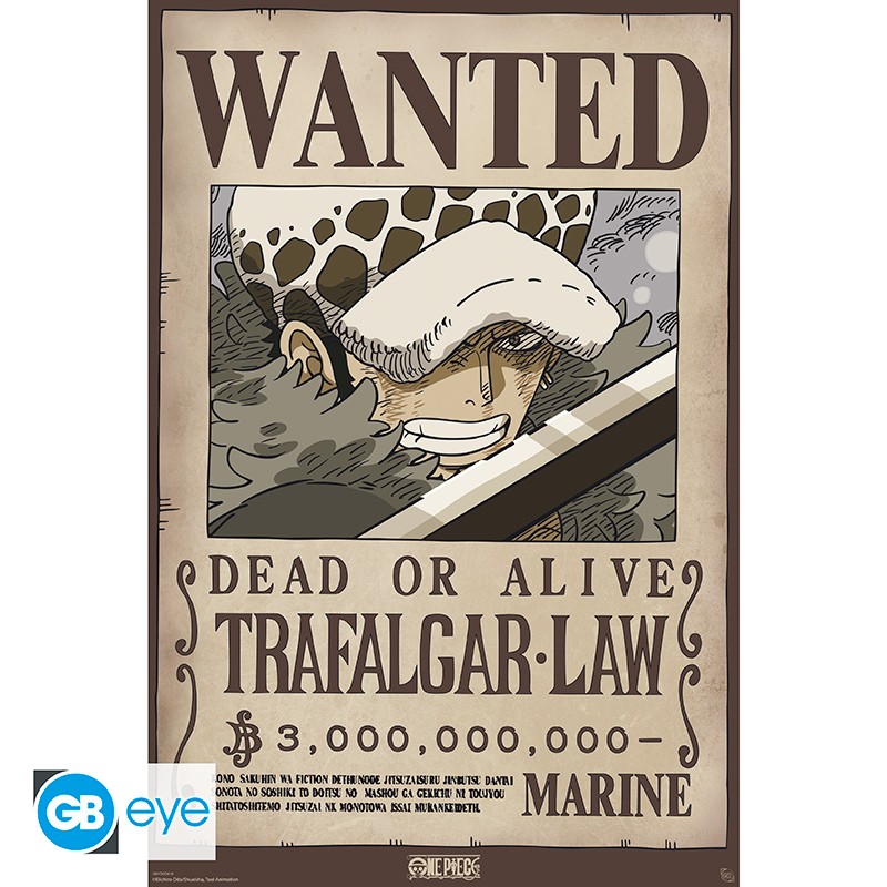 Maxi Poster Wanted Trafalgar Law - One Piece