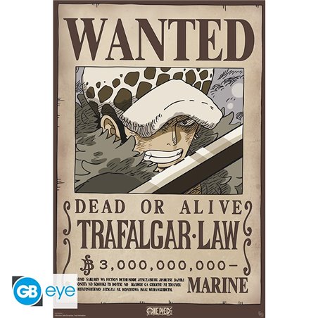 Maxi Poster Wanted Trafalgar Law - One Piece