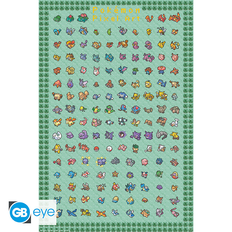Maxi Poster Pixel Art - Pokémon Maxi Poster Pixel Art - Pokémon