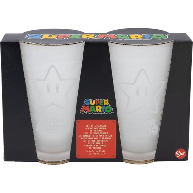 Pack 2 Vasos Cristal Super Mario Pack 2 Vasos Cristal Super Mario