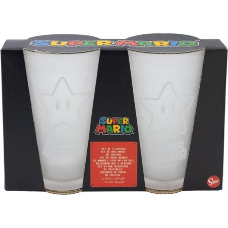 Pack 2 Vasos Cristal Super Mario