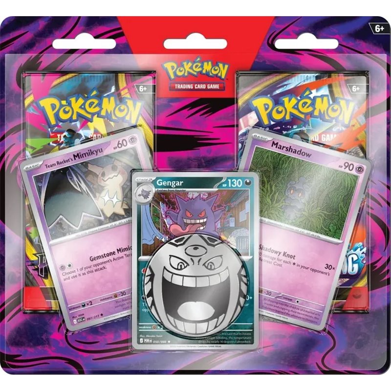 Pokemon Megaevolución TCG: Enhanced 2-Pack Blister (Gengar, Marshadow & Team Rocket’s Mimikyu) Pokemon Megaevolución TCG: Enhanced 2-Pack Blister (Gengar, Marshadow & Team Rocket’s Mimikyu)