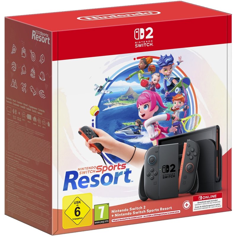 Consola Nintendo Switch 2 + Nintendo Switch Sports Resort + 3 Meses Online