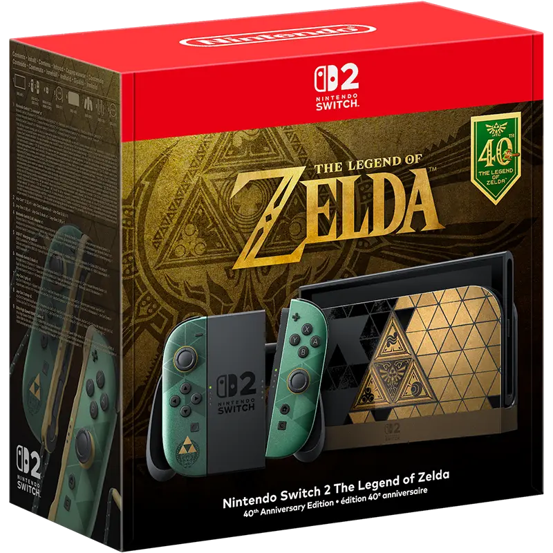 Consola Nintendo Switch 2 The Legend of Zelda 40 Aniversario Consola Nintendo Switch 2 The Legend of Zelda 40 Aniversario