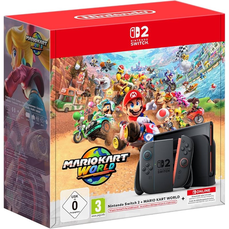Consola Nintendo Switch 2 + Nintendo Switch Mariokart World + 3 Meses NSO Consola Nintendo Switch 2 + Nintendo Switch Mariokart World + 3 Meses NSO