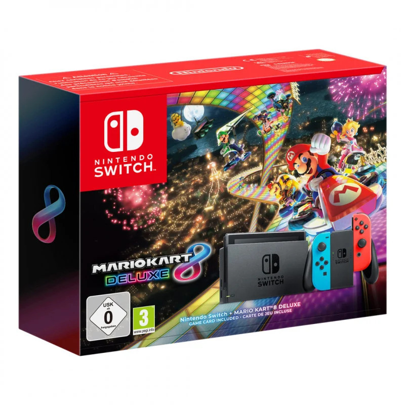 Consola Nintendo Switch + Mariokart 8 Deluxe World Consola Nintendo Switch + Mariokart 8 Deluxe World