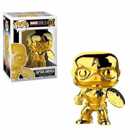 Funko Pop! MCU 10th Anniversary Chrome Capitan America Figura 10cm