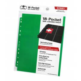 Ultimate Guard 18-Pocket Pages Side-Loading 10 Unidades Verde