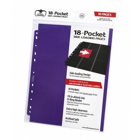 Ultimate Guard 18-Pocket Pages Side-Loading 10 Unidades Morado Ultimate Guard 18-Pocket Pages Side-Loading 10 Unidades Morado