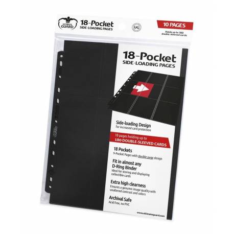 Ultimate Guard 18-Pocket Pages Side-Loading 10 Unidades Negro Ultimate Guard 18-Pocket Pages Side-Loading 10 Unidades Negro
